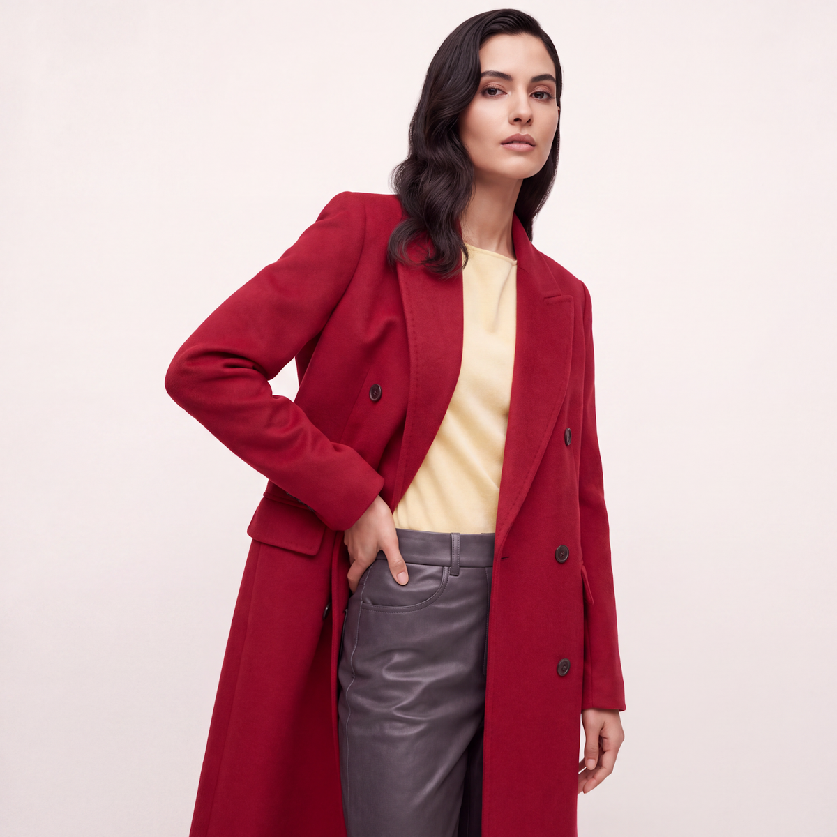 Statement Coat Scarlet Cashmere