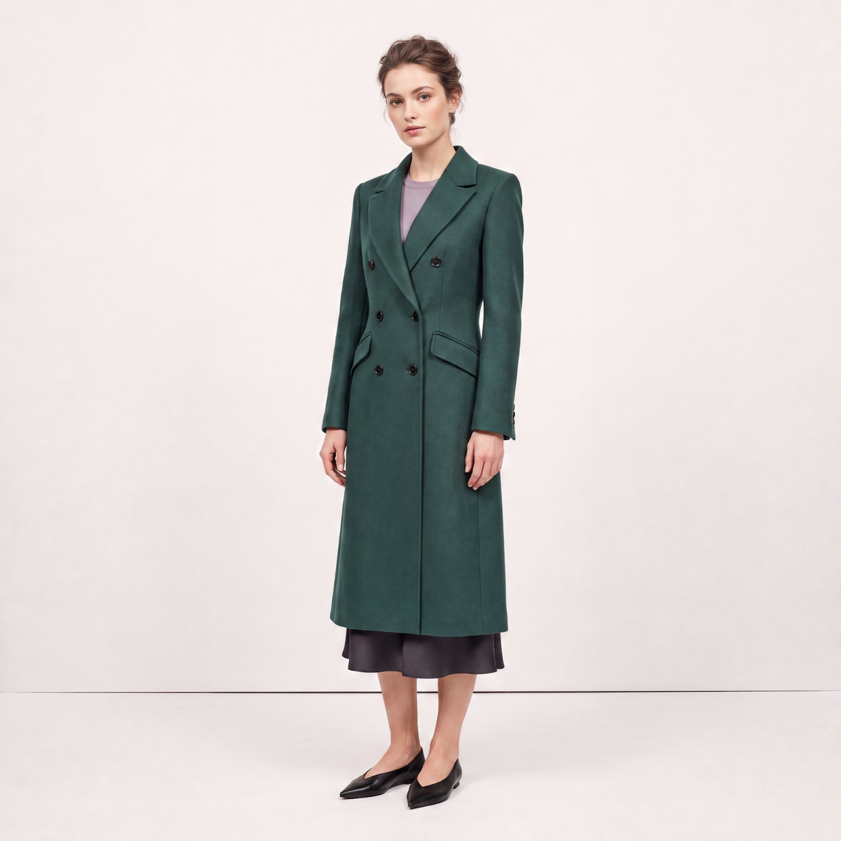 Emerald Green Wool Coat