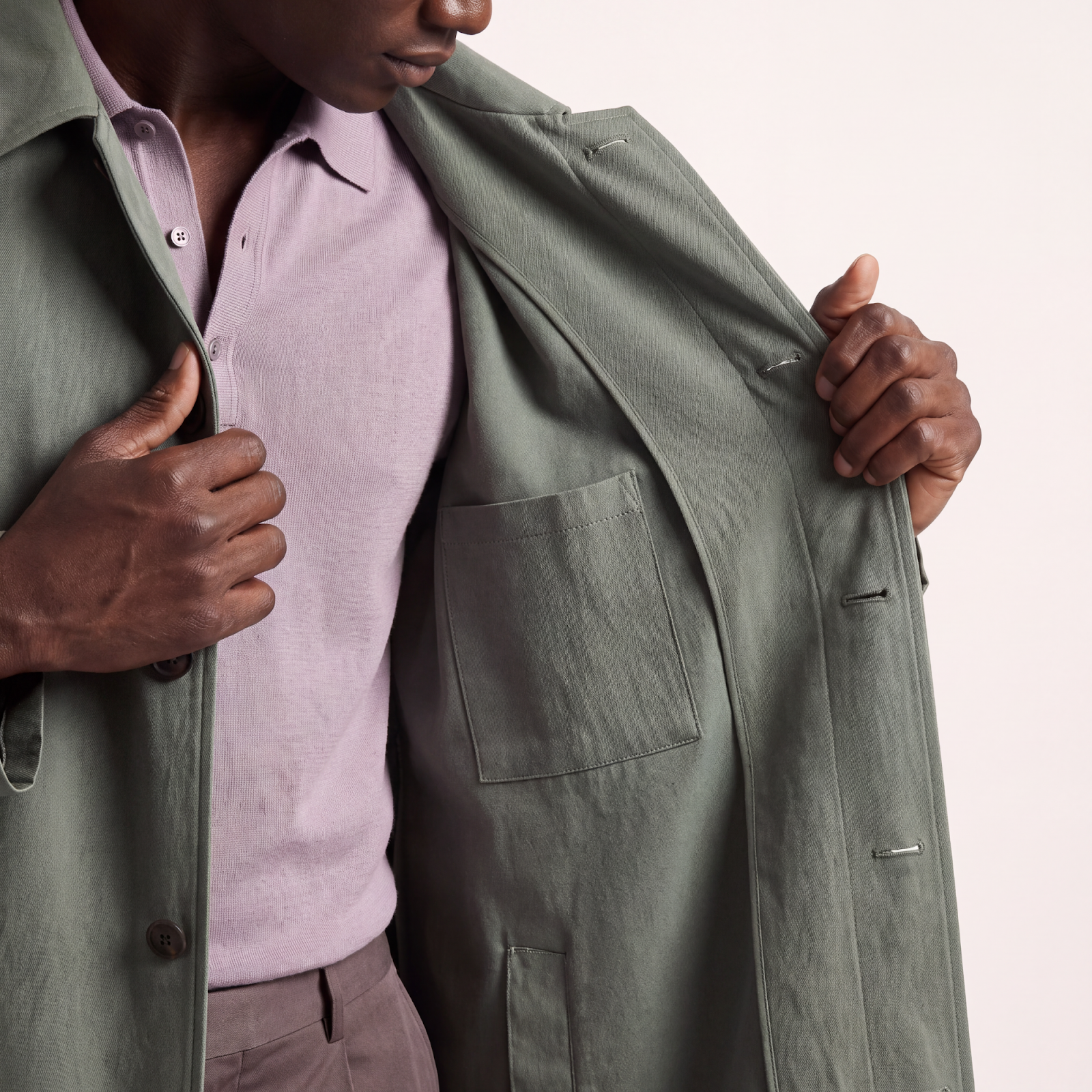 Mayfair Moss Sage Green Trench Coat