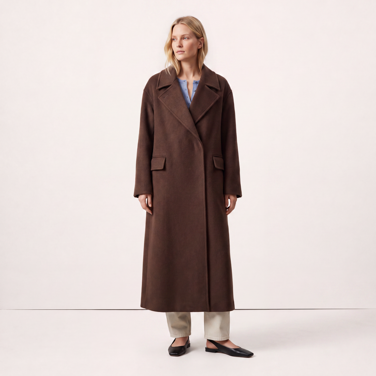 Piccadilly Brown Wool Cashmere Coat