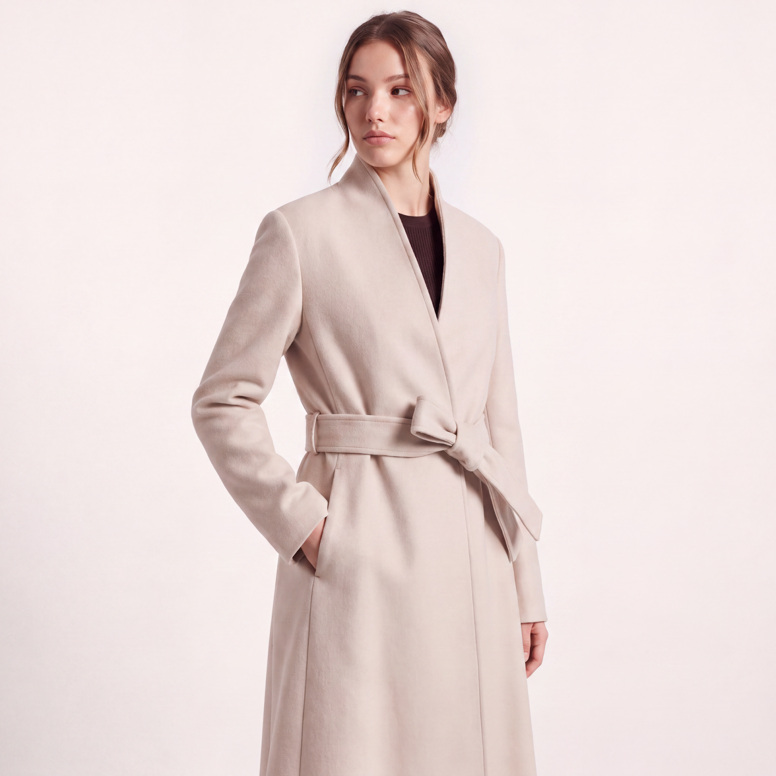 Victoria Oatmeal Wool Coat