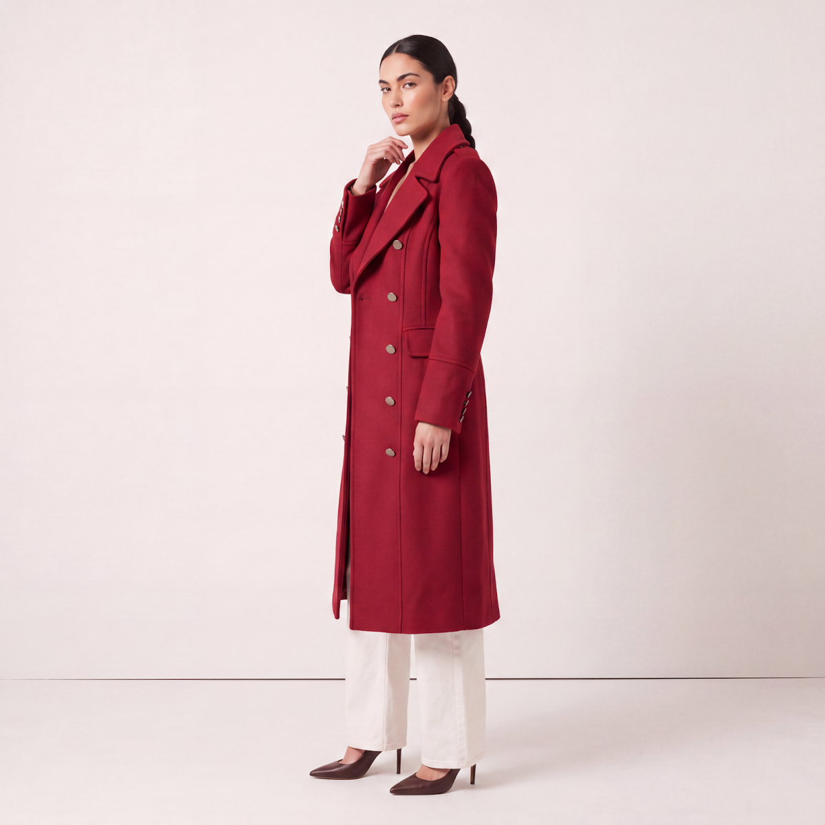 Statement Red Wool Coat