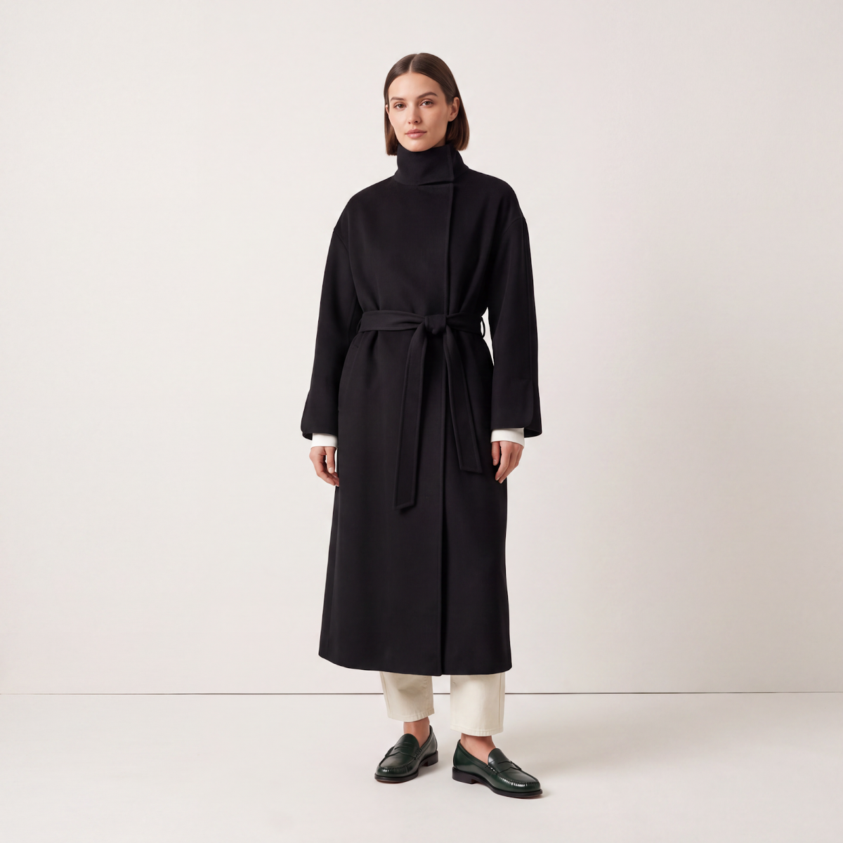 Cricket Black Cashmere Coat