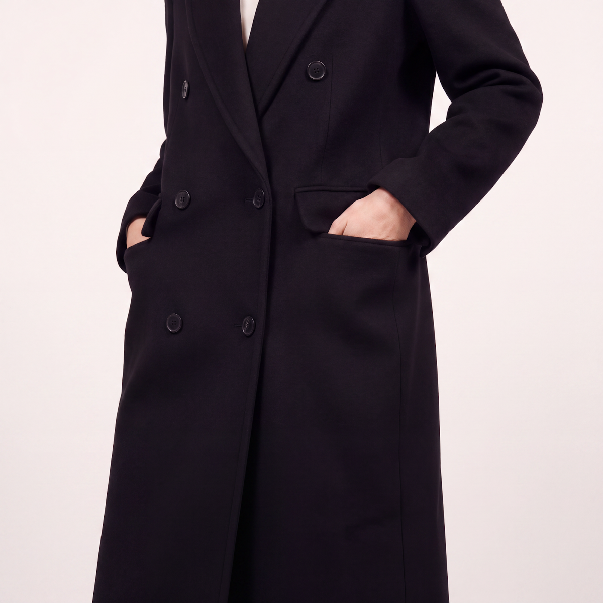 Noir Signature Black Cashmere Coat