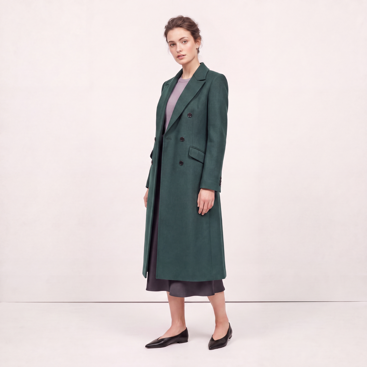 Emerald Green Wool Coat