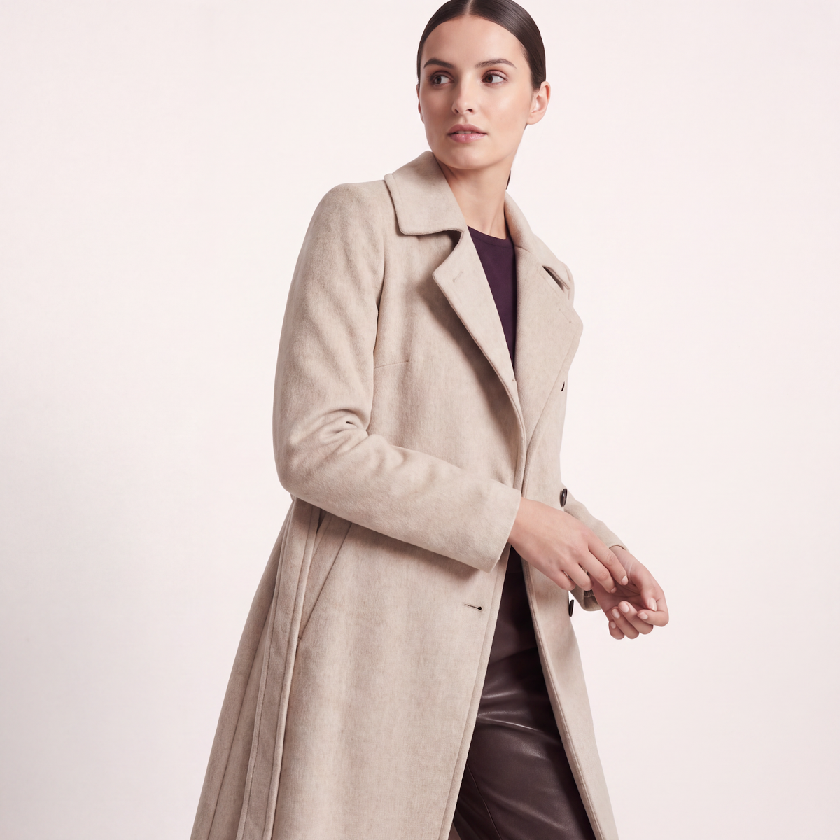 Marylebone Oatmeal Wool Cashmere Coat