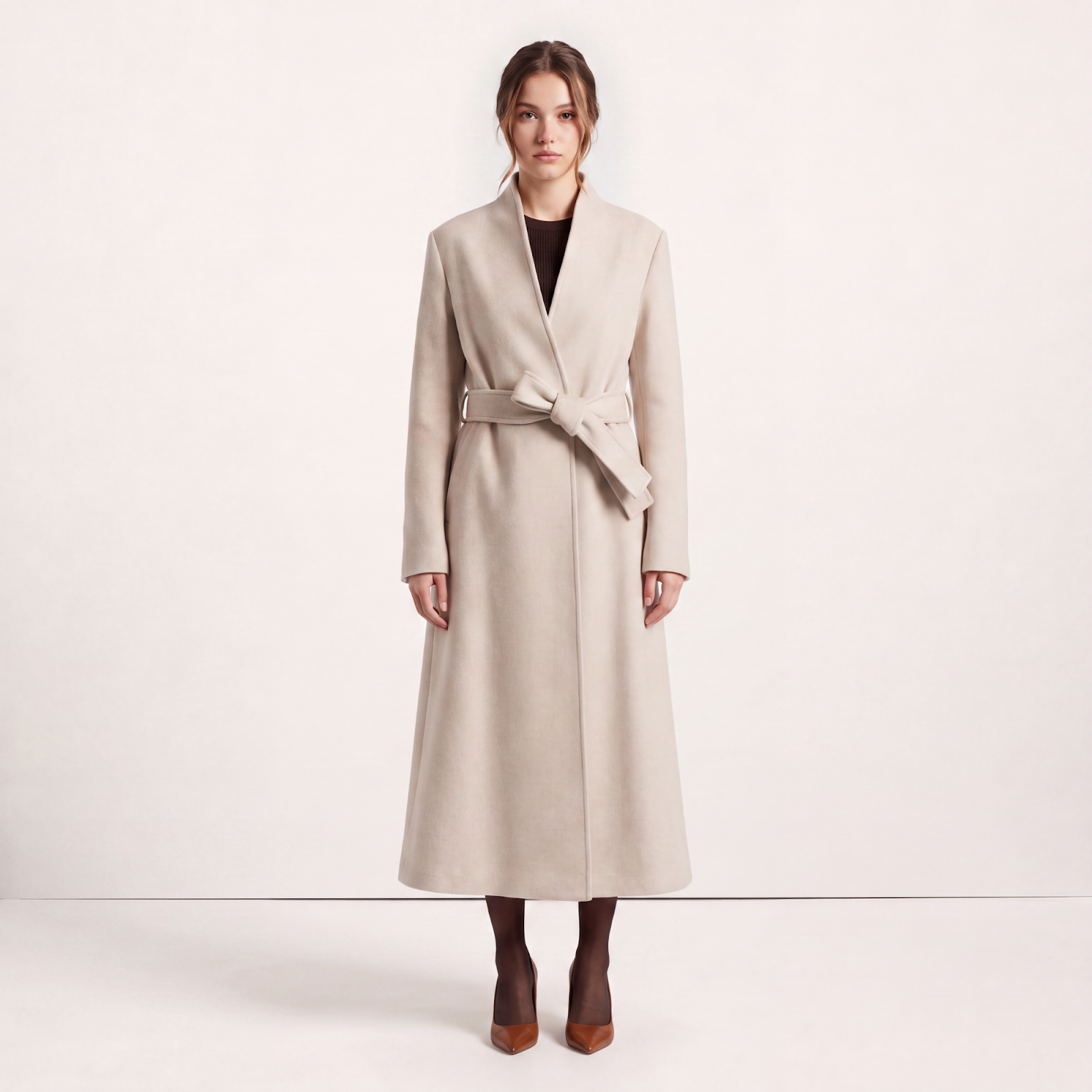 Victoria Oatmeal Wool Coat