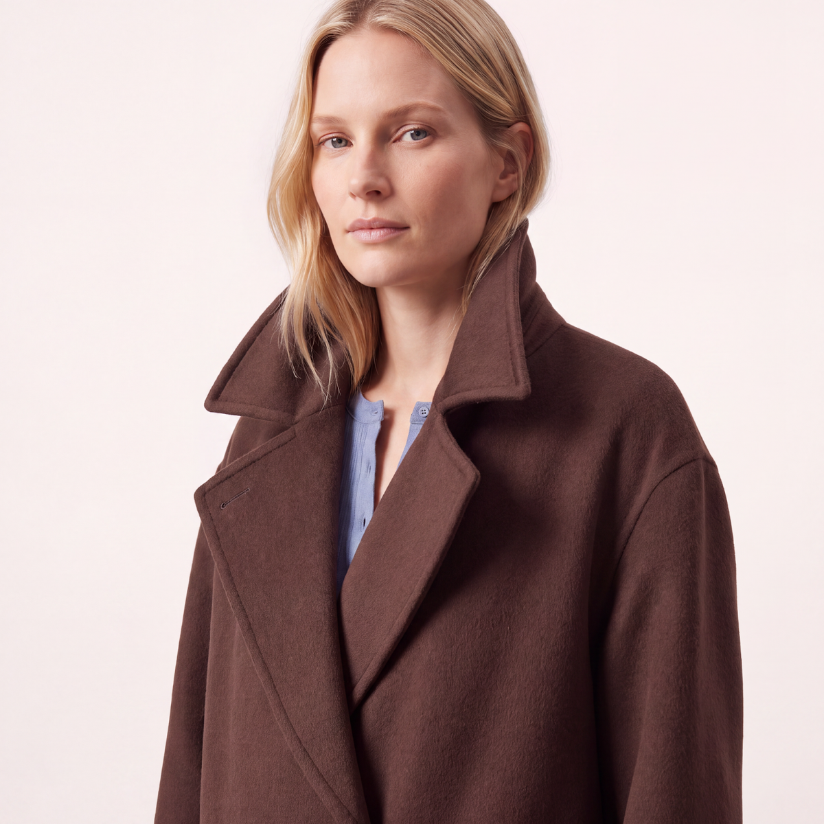 Piccadilly Brown Wool Cashmere Coat