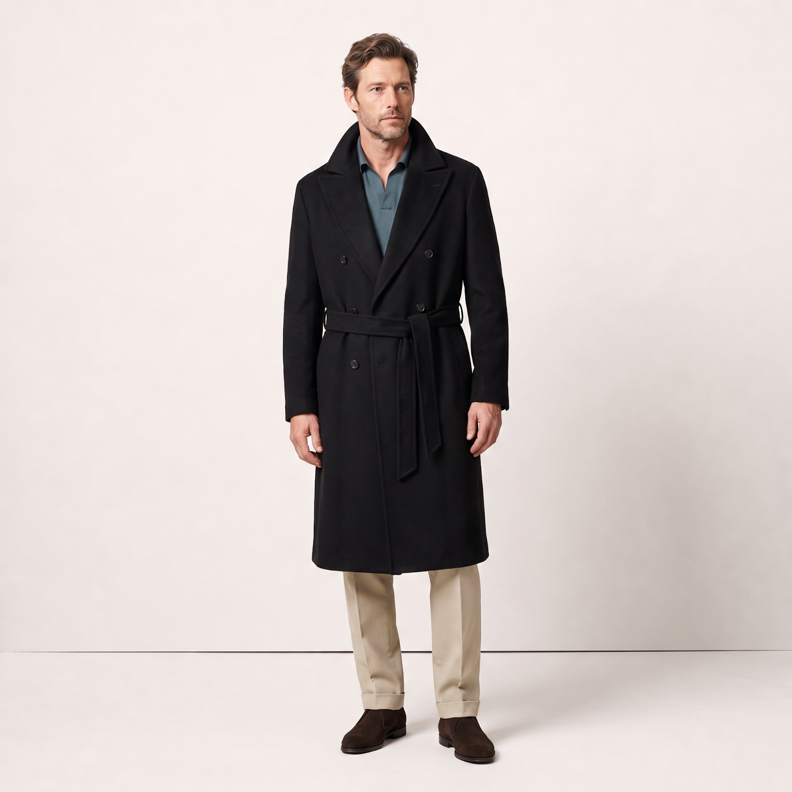 Savile Black Italian Cashmere Coat