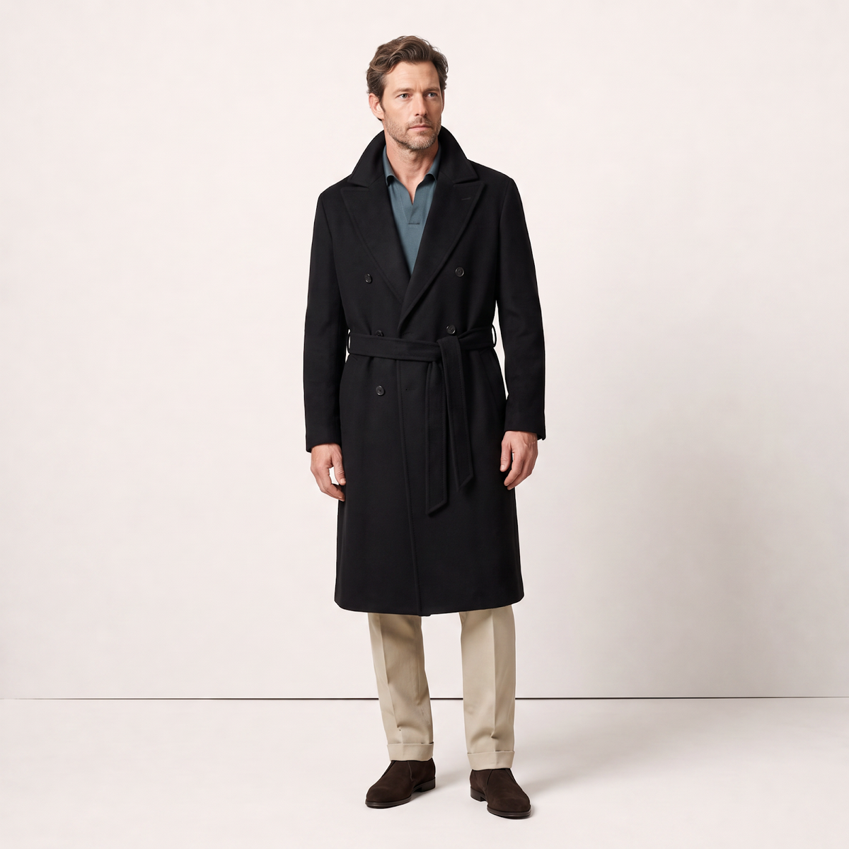 Savile Black Italian Cashmere Coat