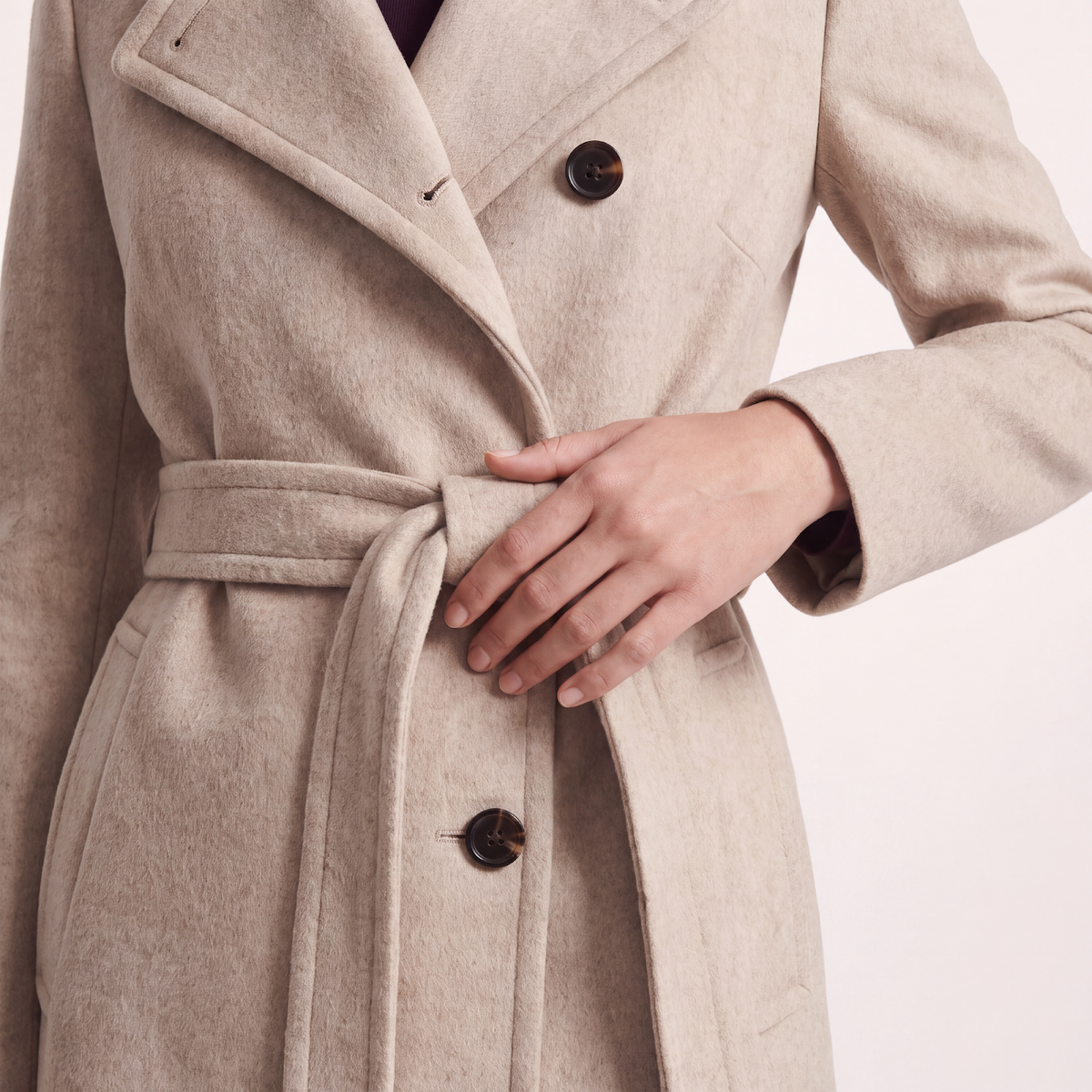 Marylebone Oatmeal Wool Cashmere Coat