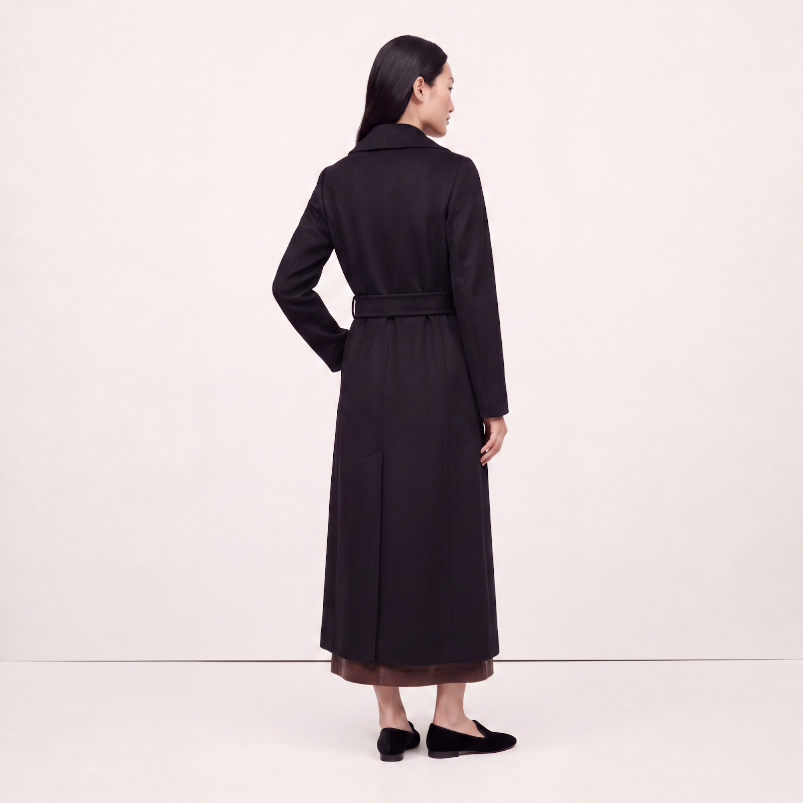 Crown Black Cashmere Coat