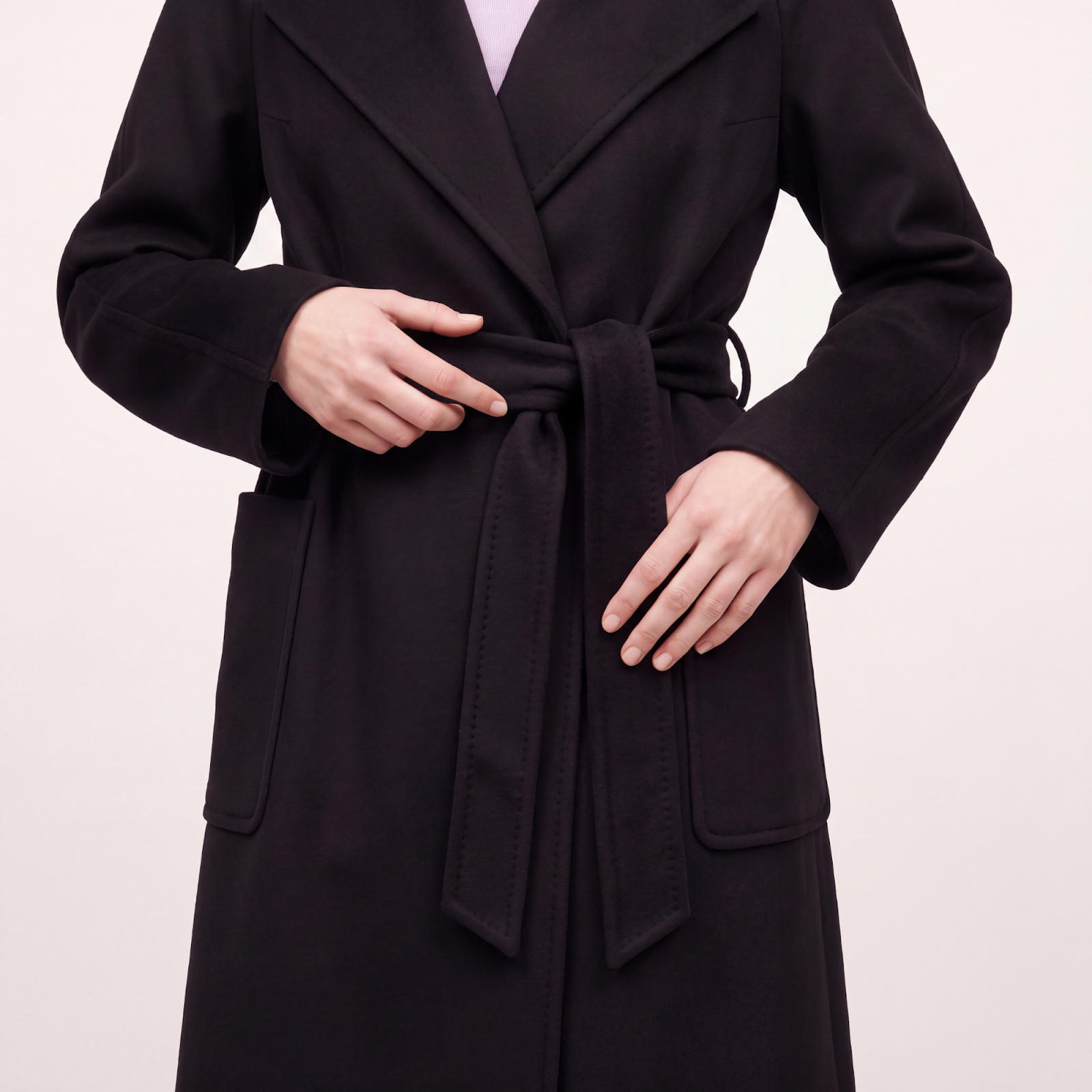 Luna Black Cashmere Coat