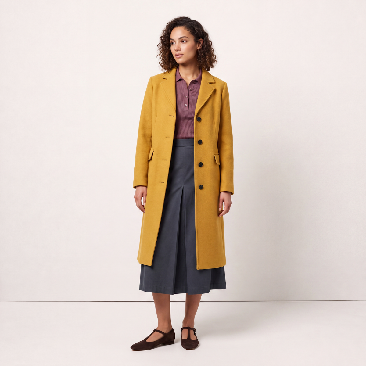 Hampstead Mustard Wool Coat