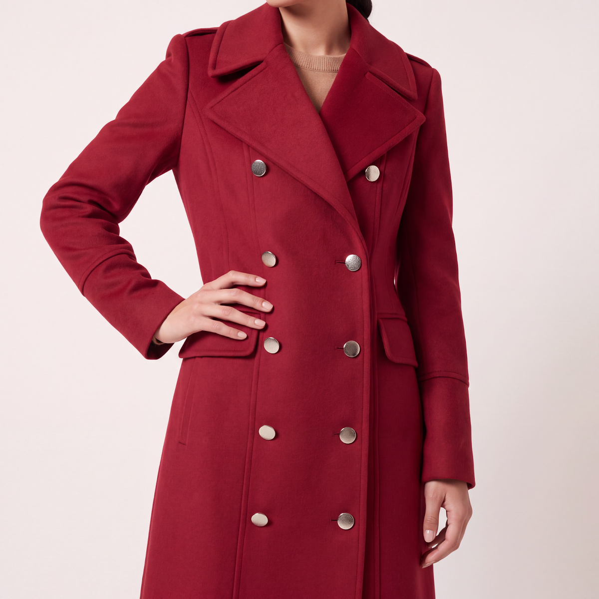 Statement Red Wool Coat