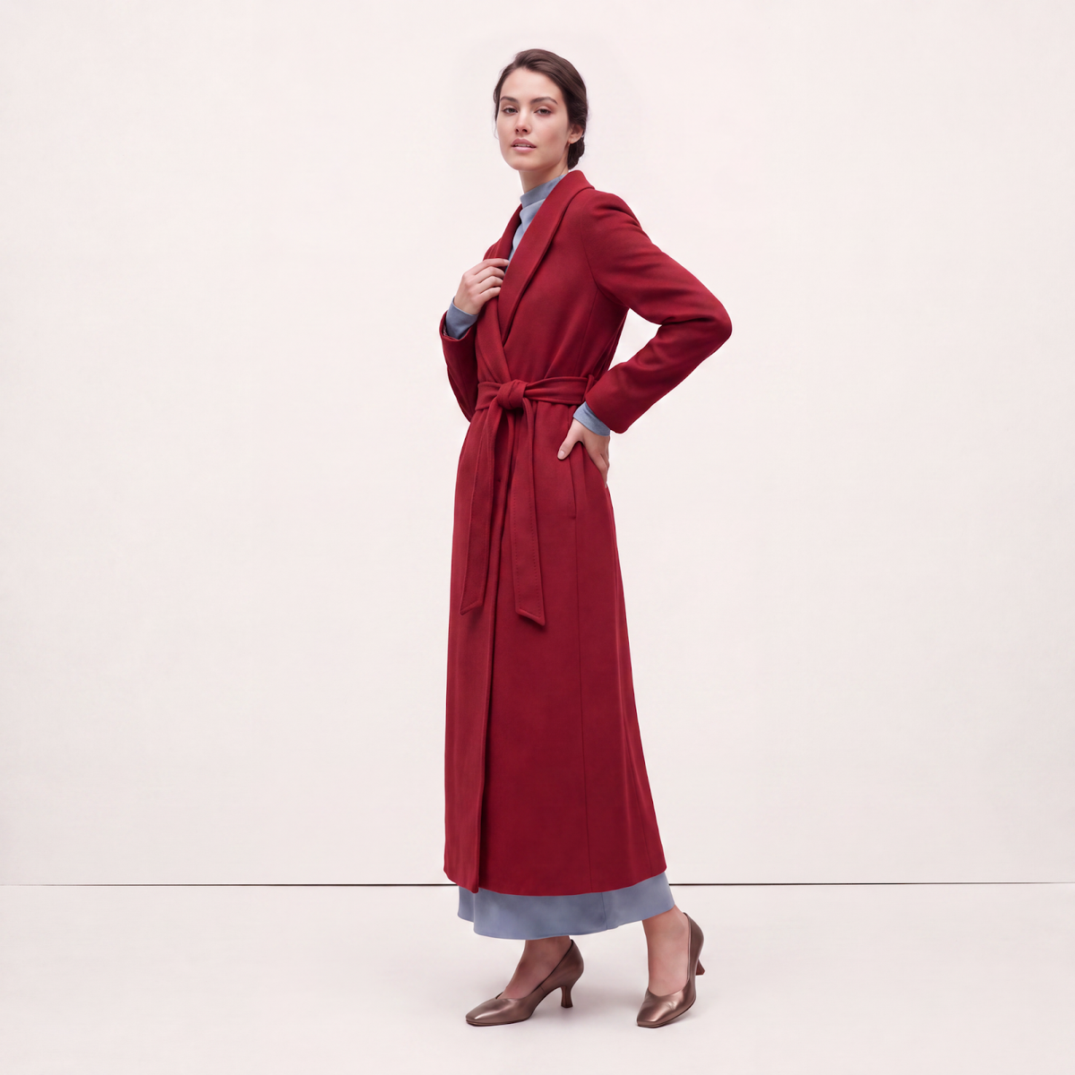 Crown Red Cashmere Coat