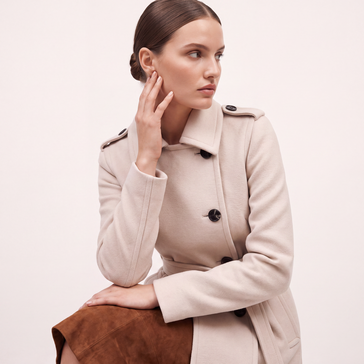 Vellum Cream Wool Coat