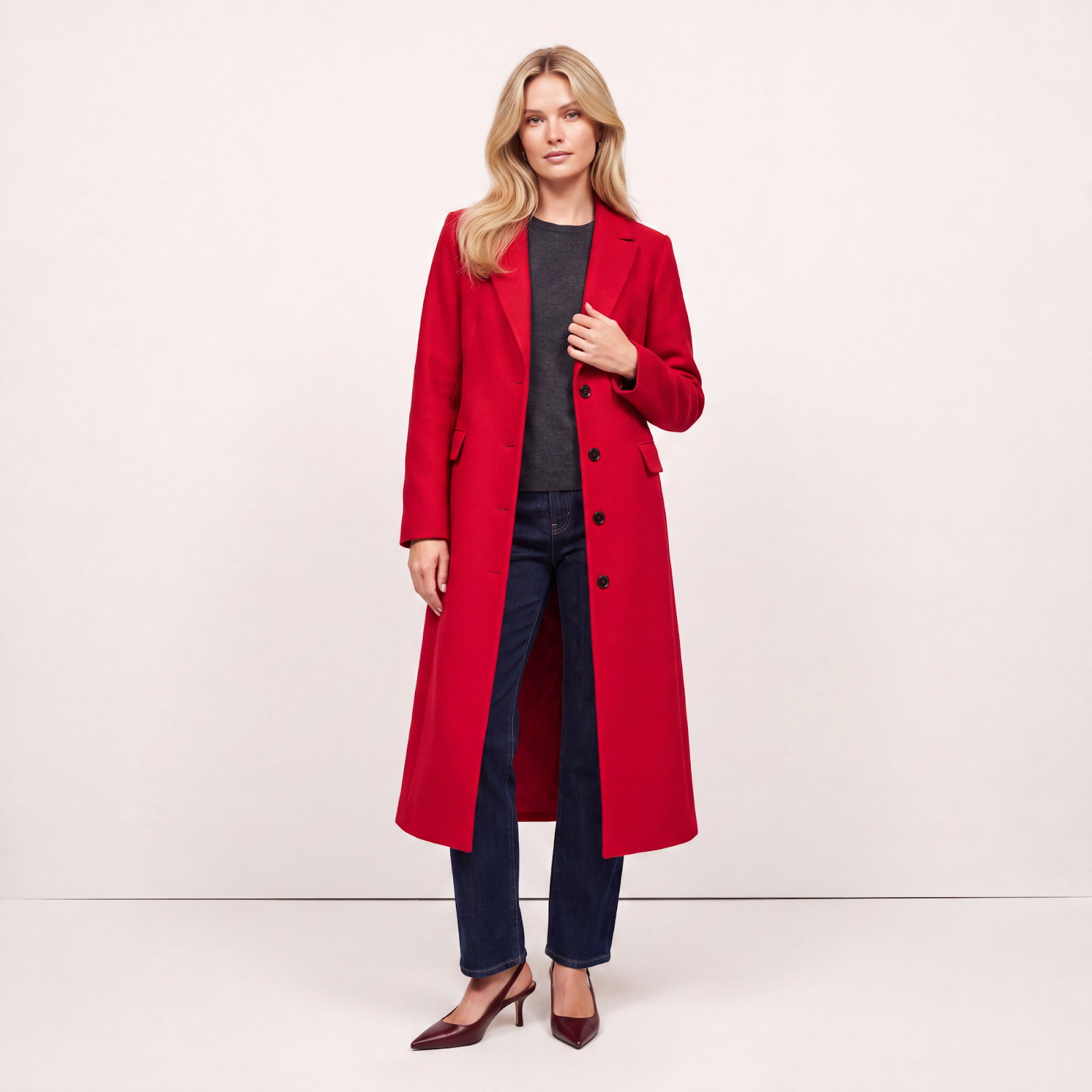 Hampstead Red Wool Coat