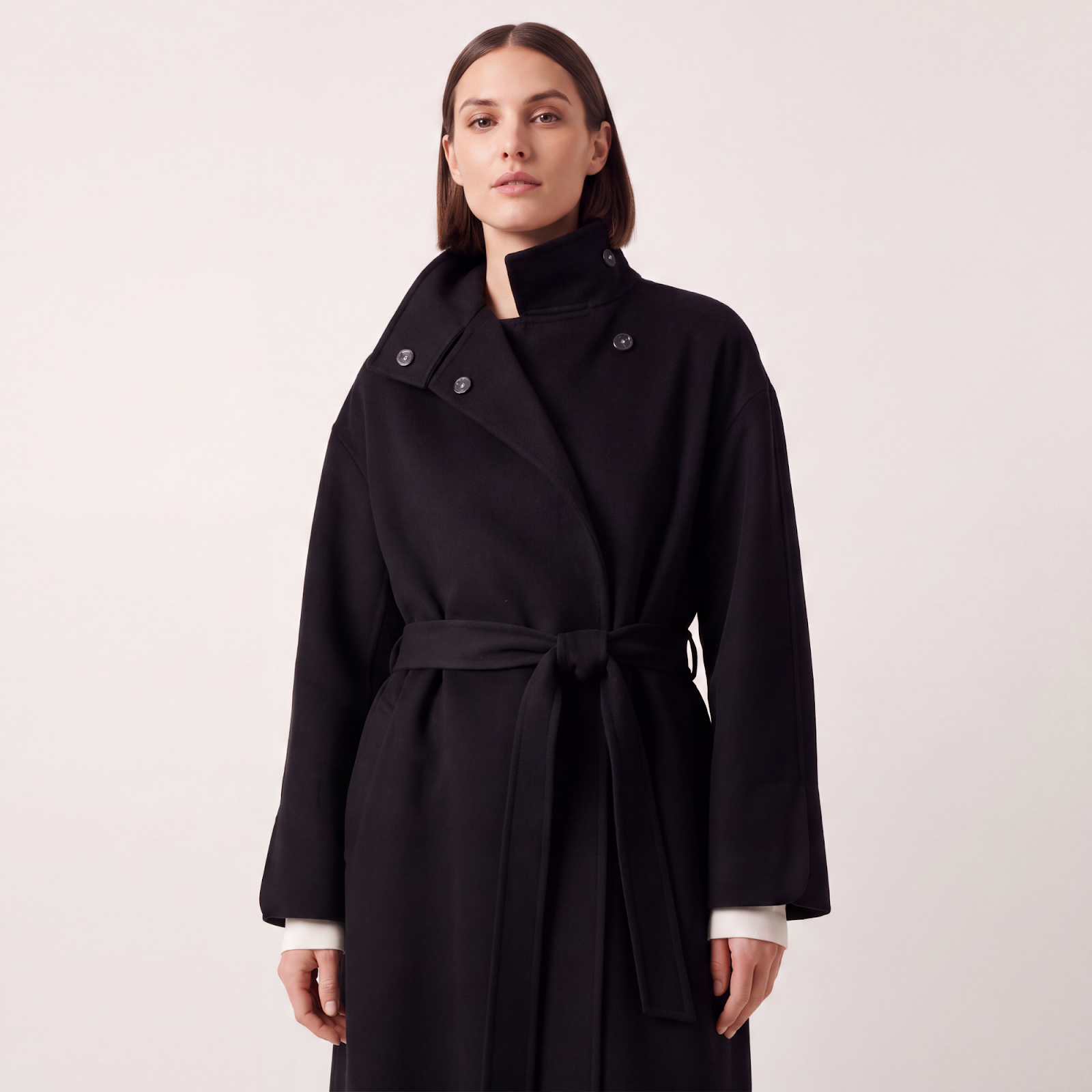 Cricket Black Cashmere Coat