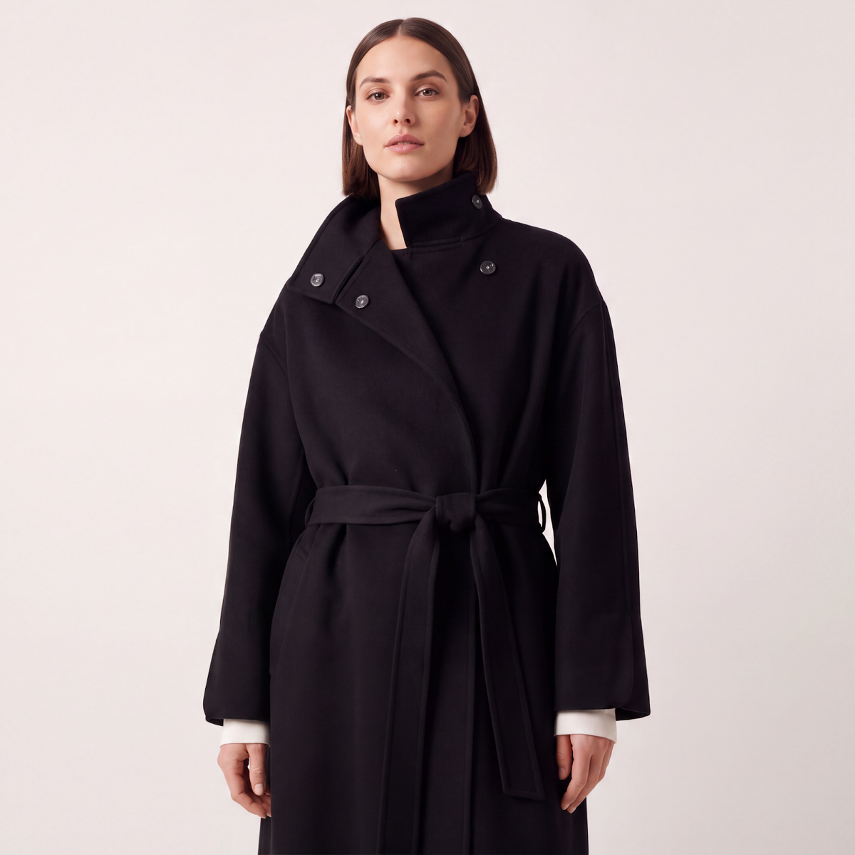 Cricket Black Cashmere Coat