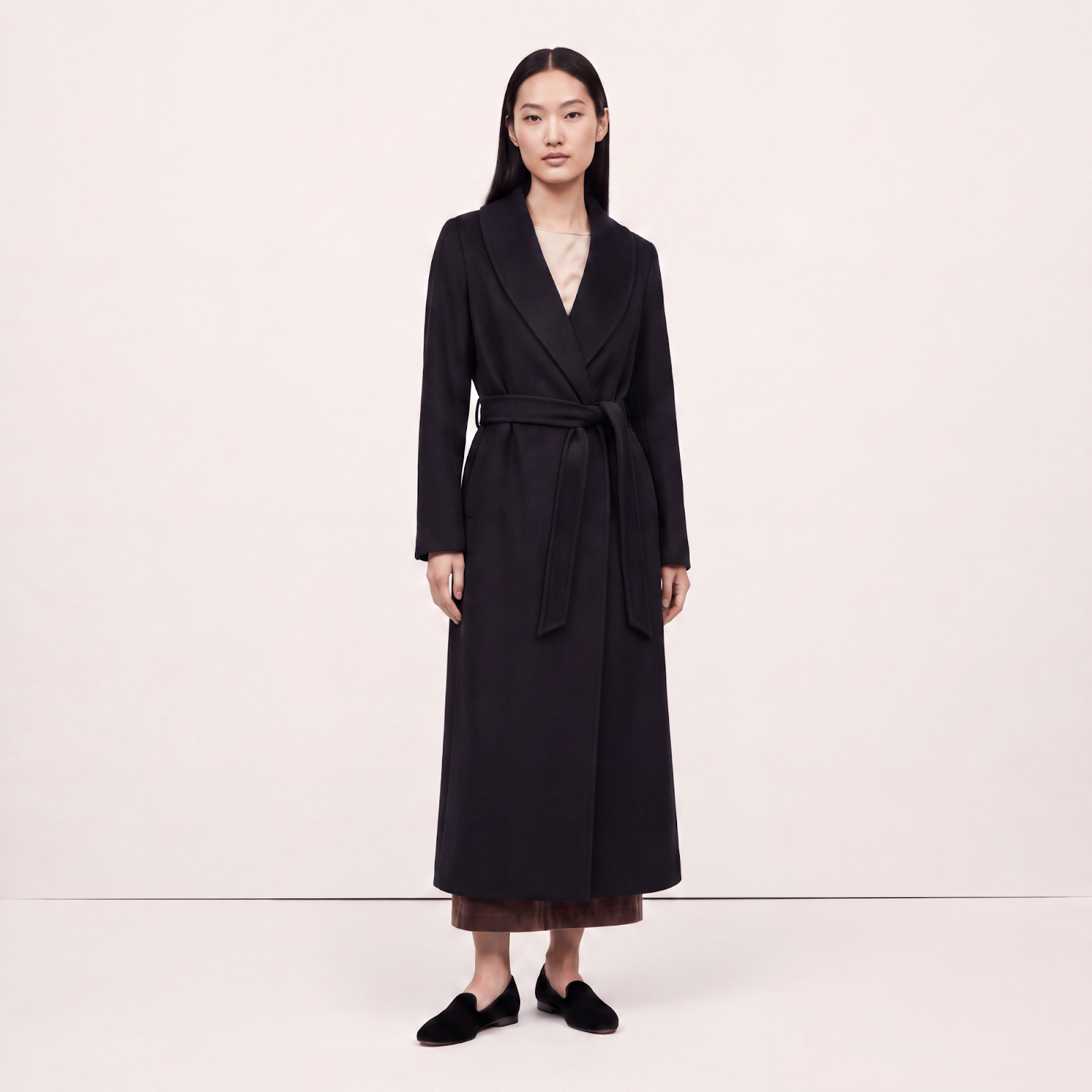 Crown Black Cashmere Coat