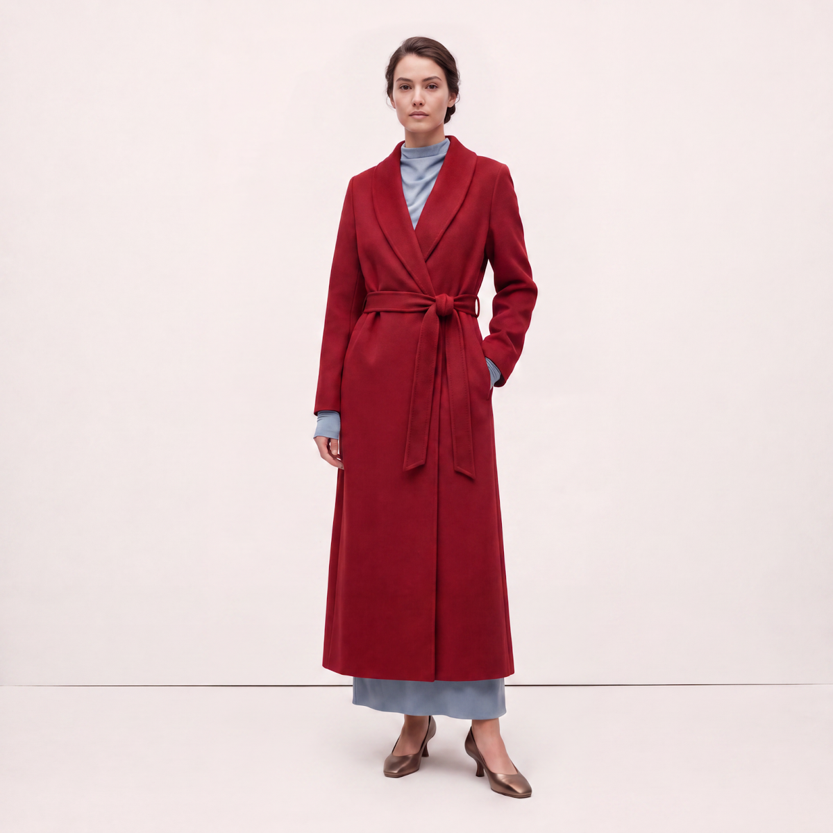 Crown Red Cashmere Coat