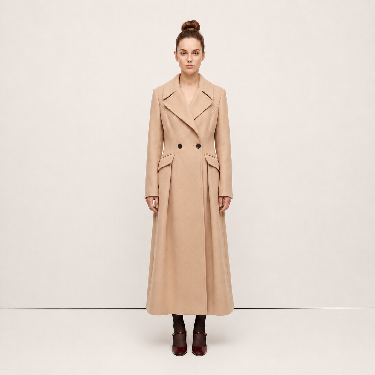 A-Line Maxi Wool Coat