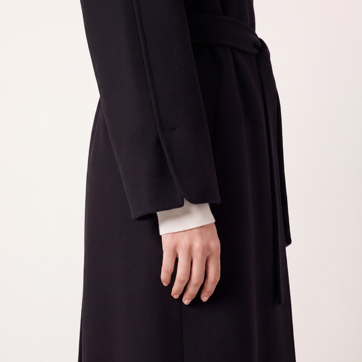 Cricket Black Cashmere Coat