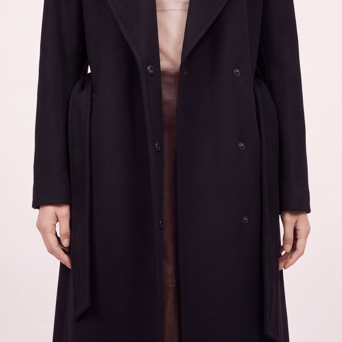 Crown Black Cashmere Coat