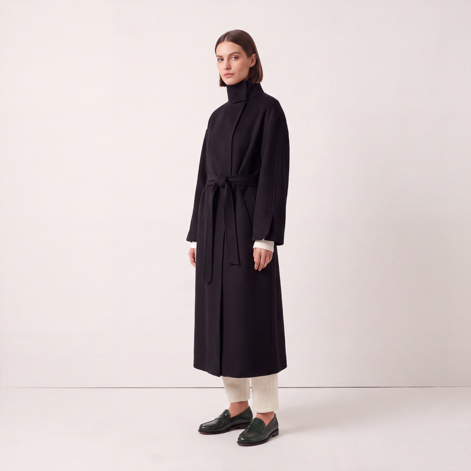 Cricket Black Cashmere Coat