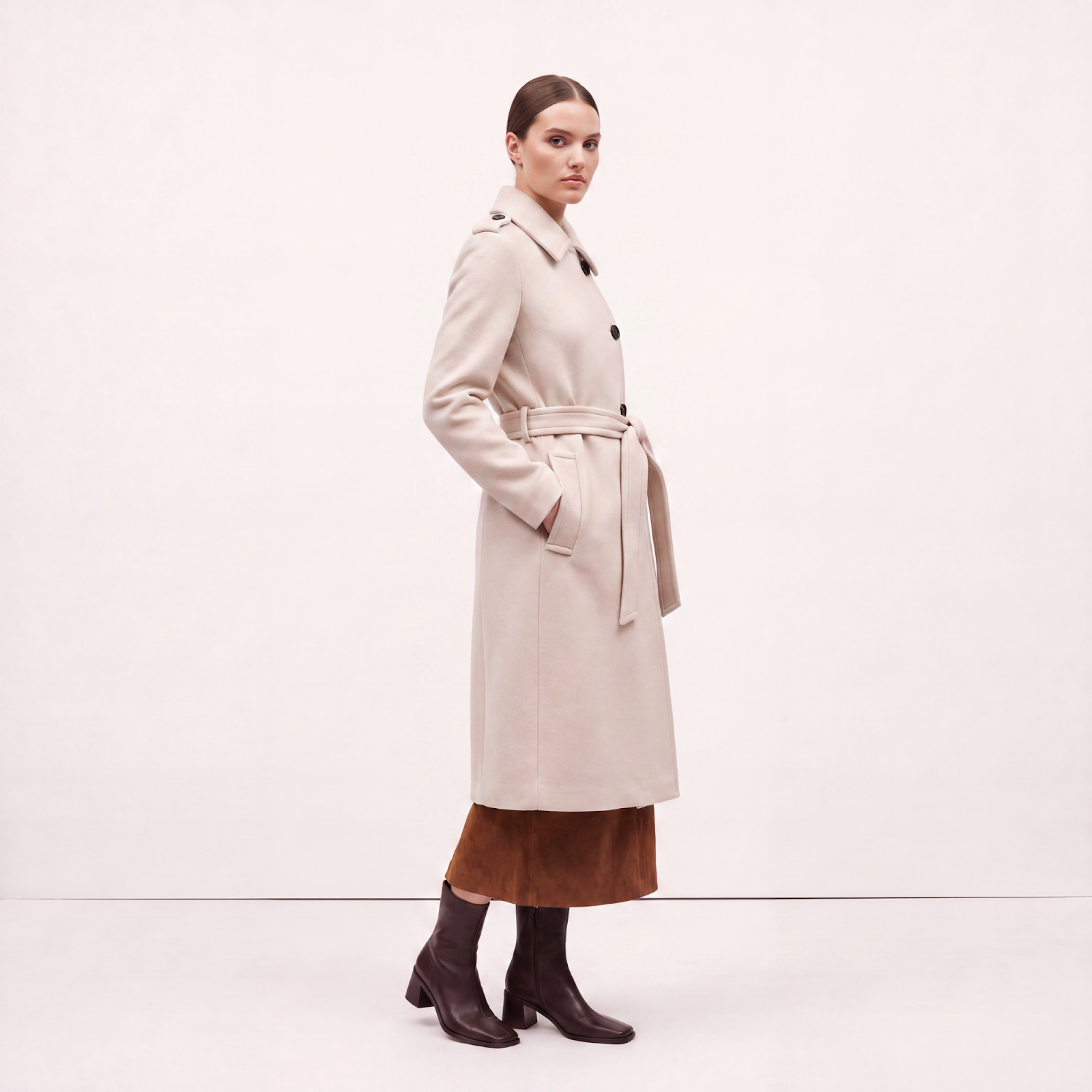 Vellum Cream Wool Coat