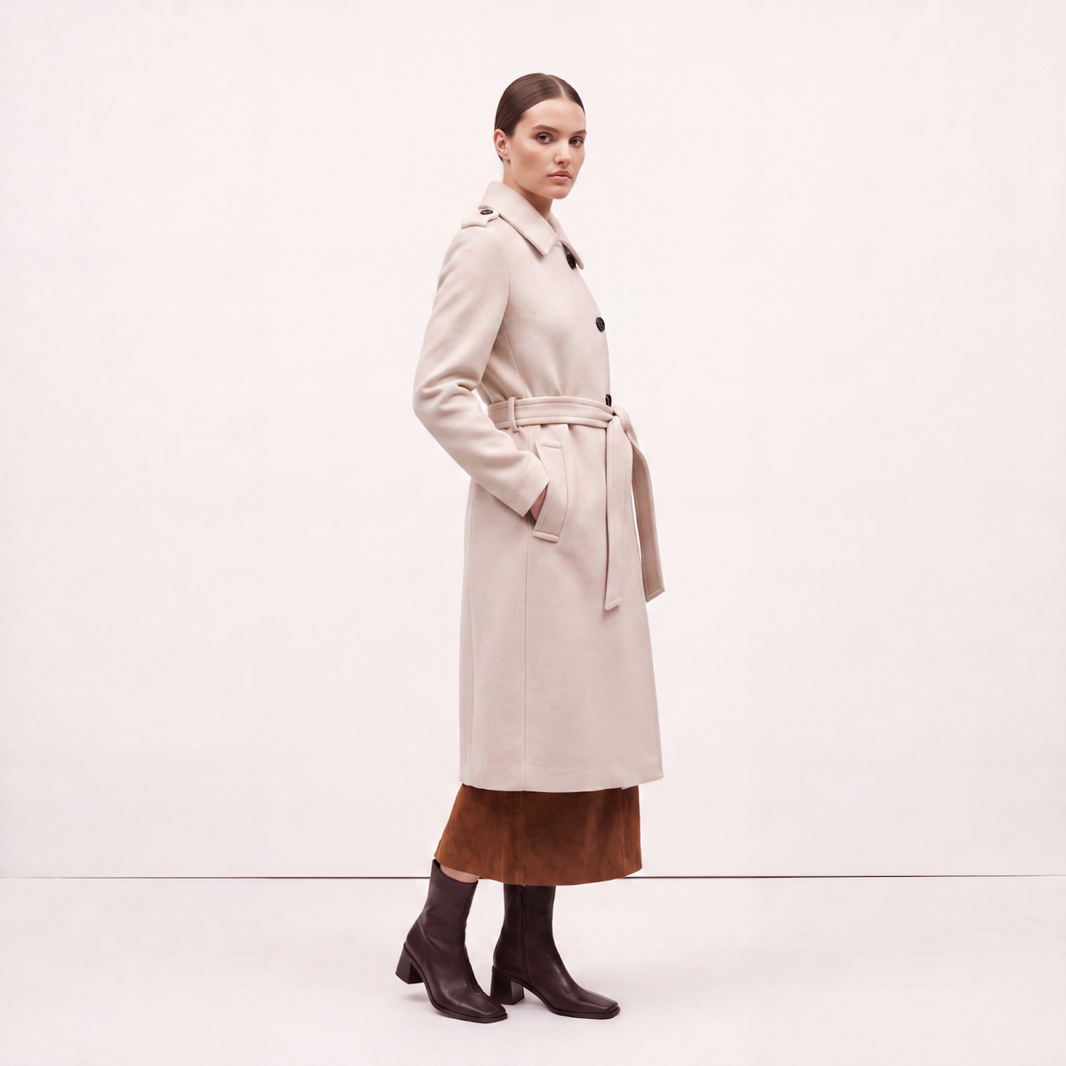 Vellum Cream Wool Coat