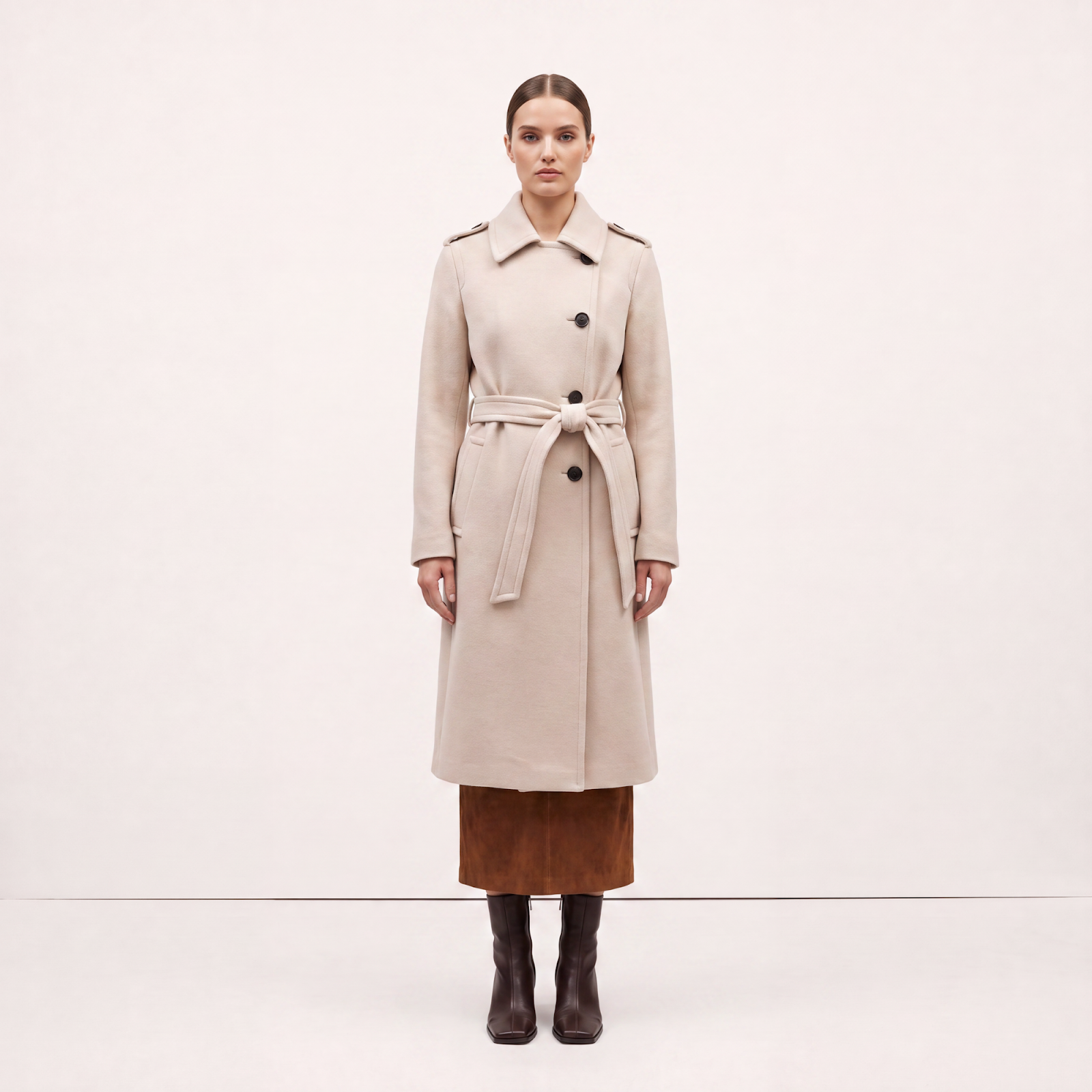 Vellum Cream Wool Coat