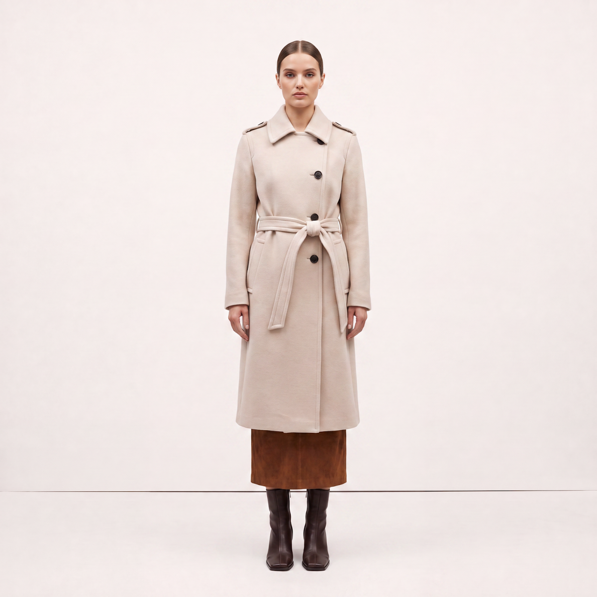 Vellum Cream Wool Coat