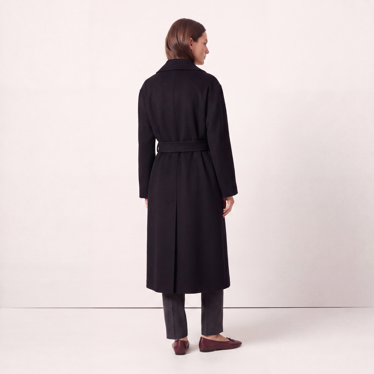 Clara Black Cashmere Coat
