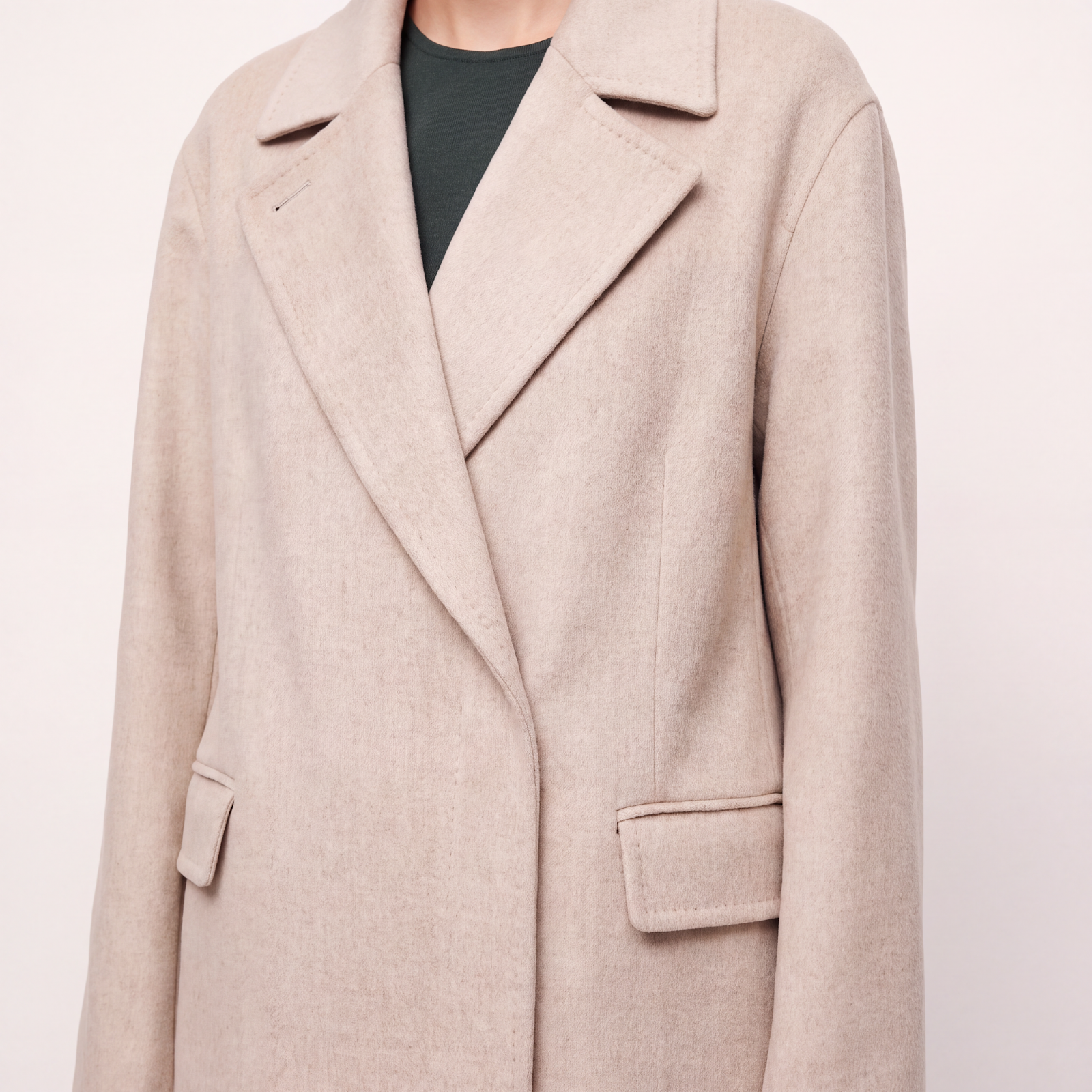 Piccadilly Oatmeal Wool Cashmere Coat