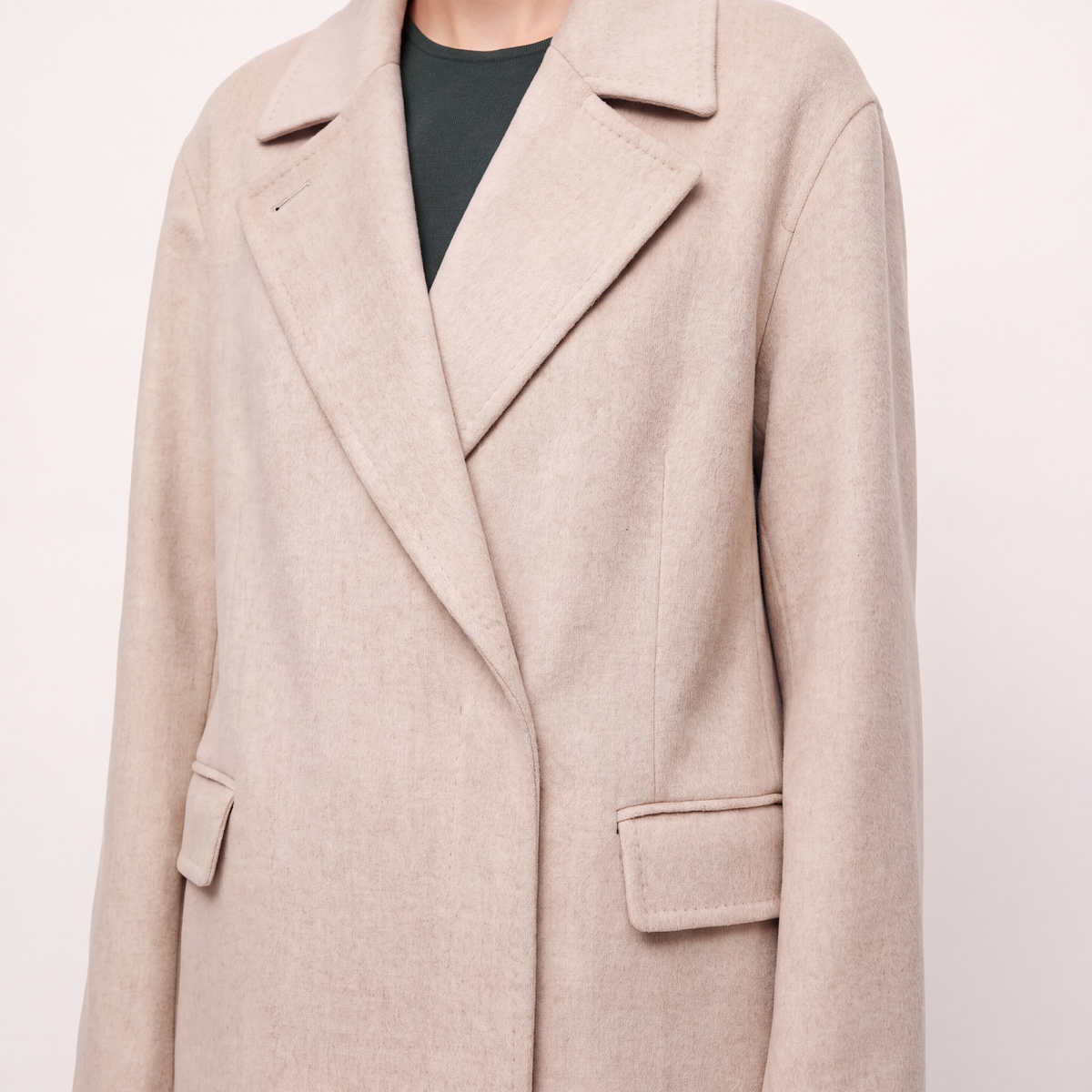 Piccadilly Oatmeal Wool Cashmere Coat