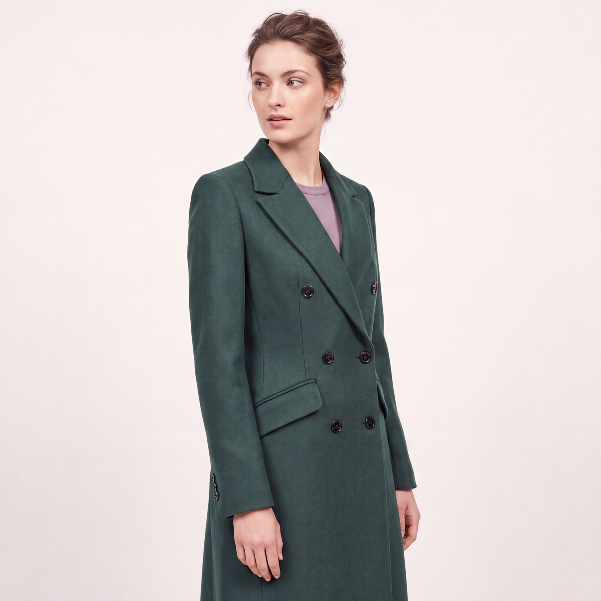 Emerald Green Wool Coat