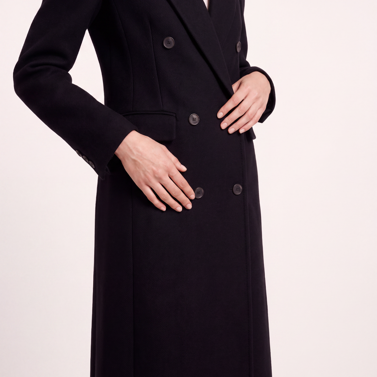 Dramatic Maxi Black Wool Coat