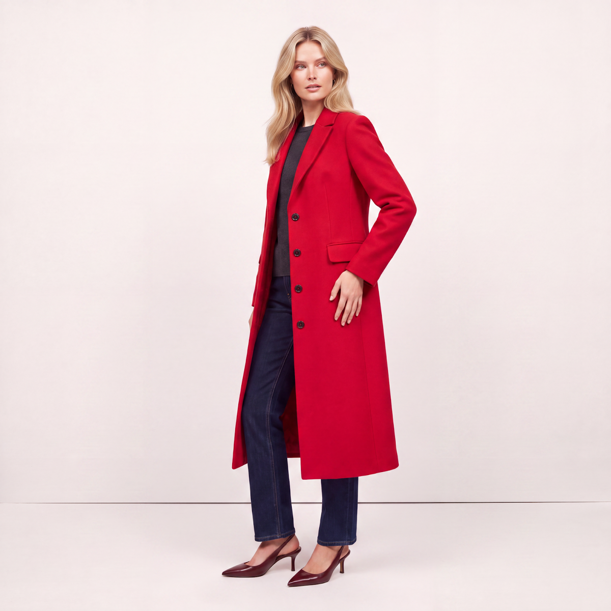 Hampstead Red Wool Coat