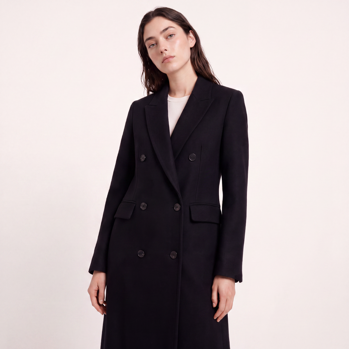 Dramatic Maxi Black Wool Coat