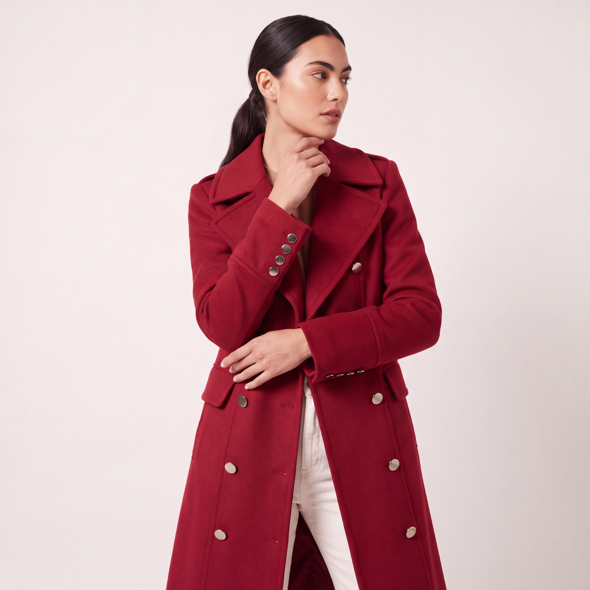 Statement Red Wool Coat