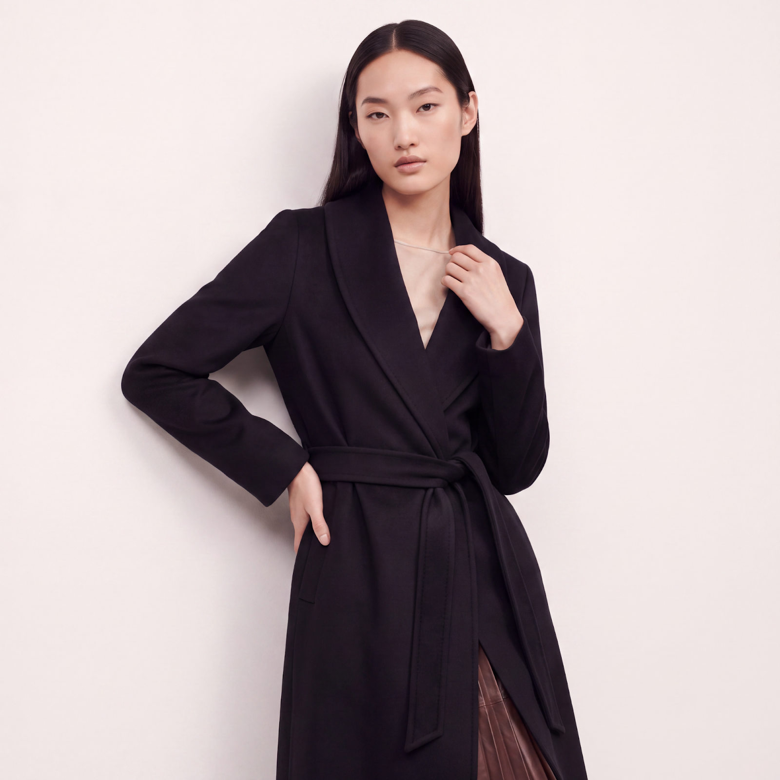 Crown Black Cashmere Coat