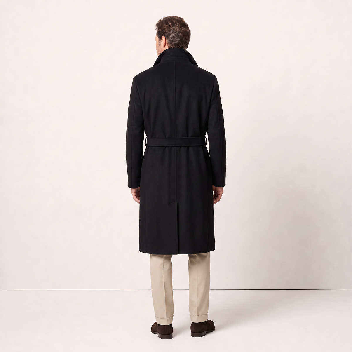 Savile Black Italian Cashmere Coat