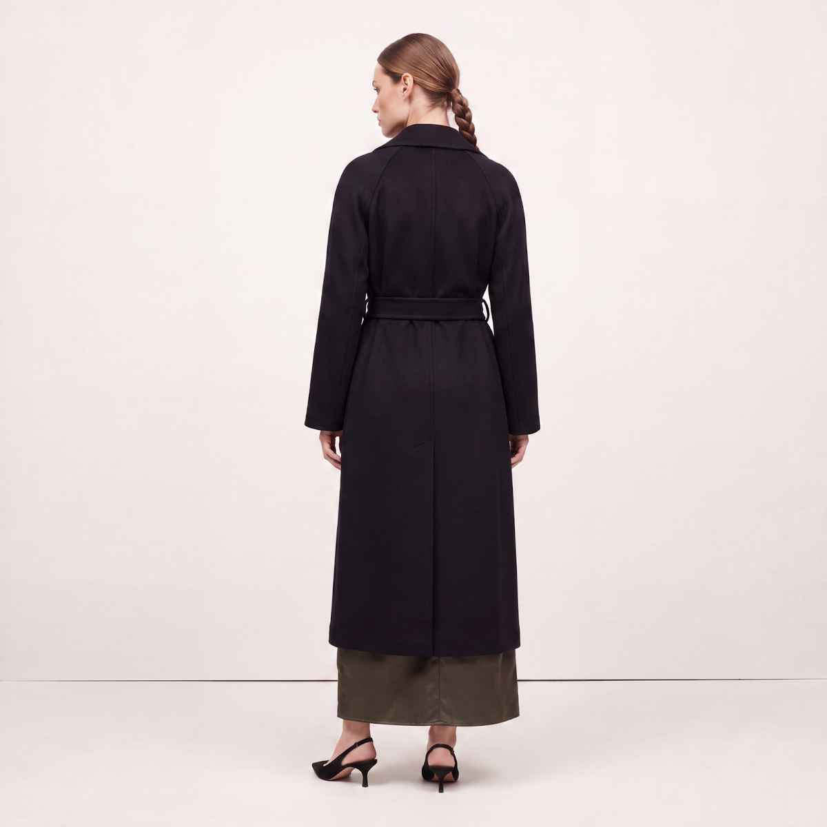 Luna Black Cashmere Coat