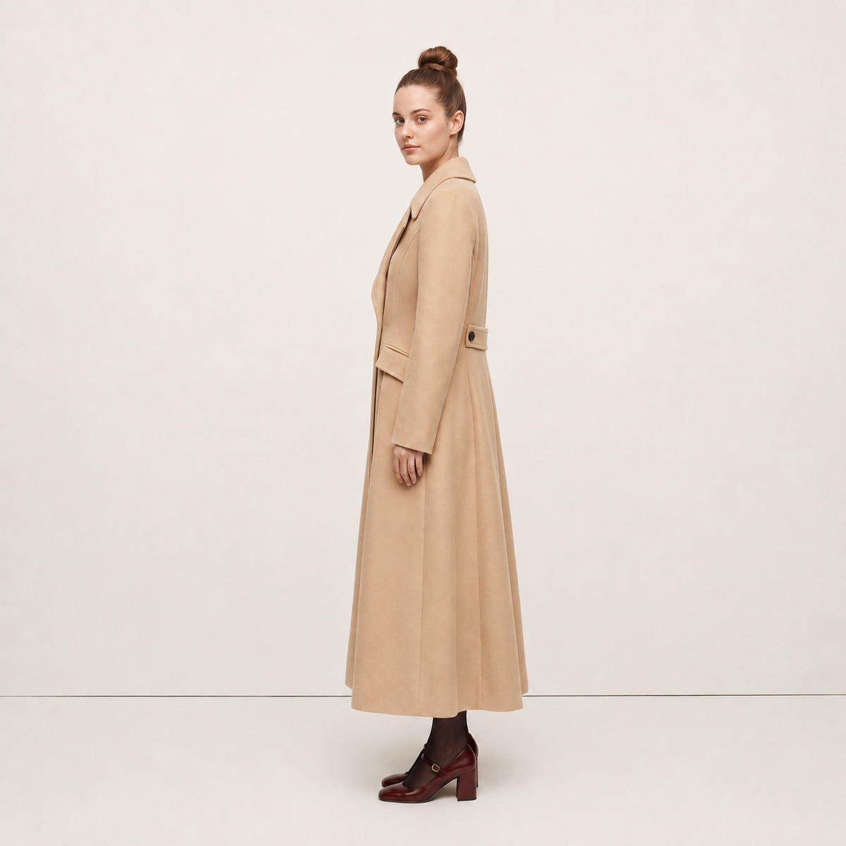 A-Line Maxi Wool Coat