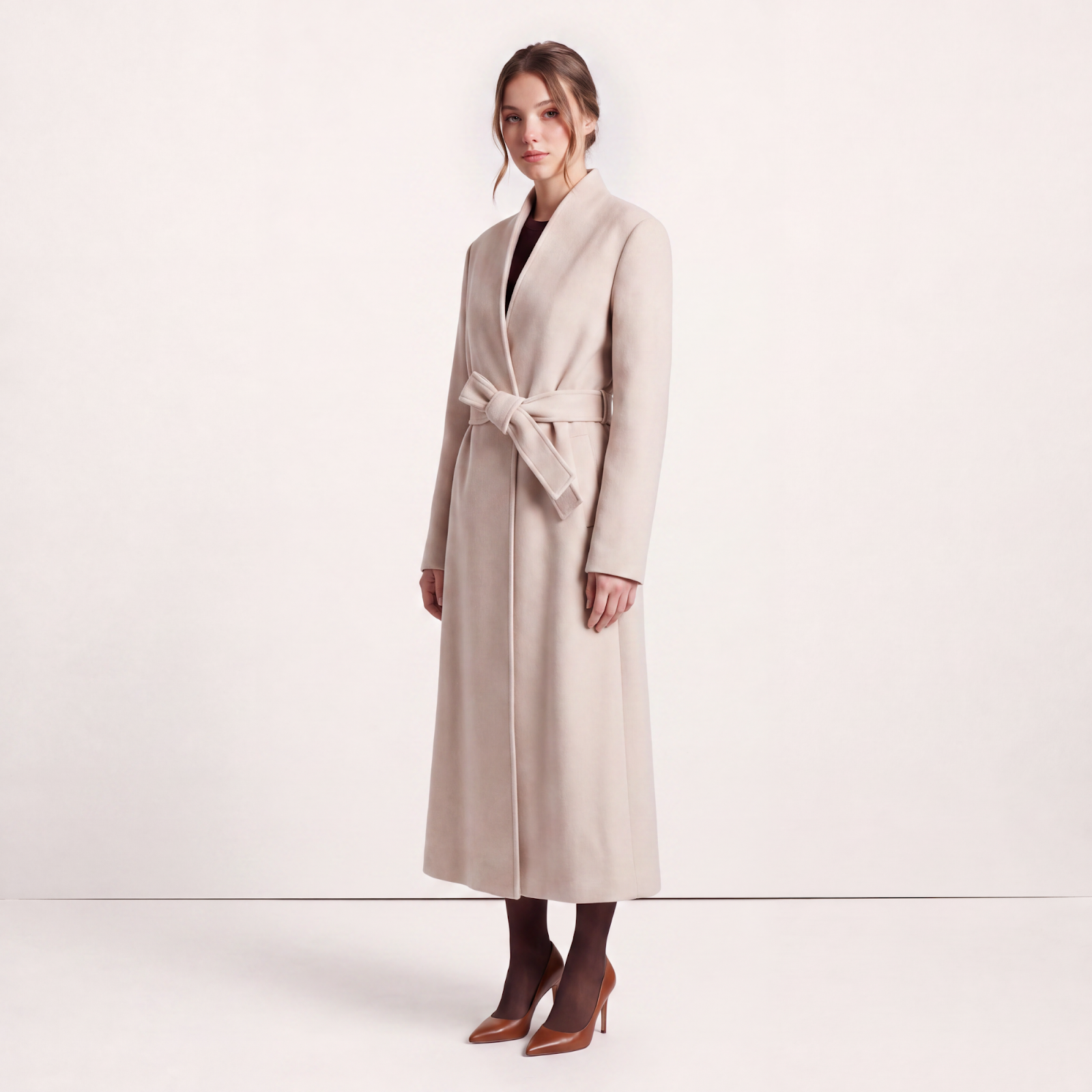 Victoria Oatmeal Wool Coat