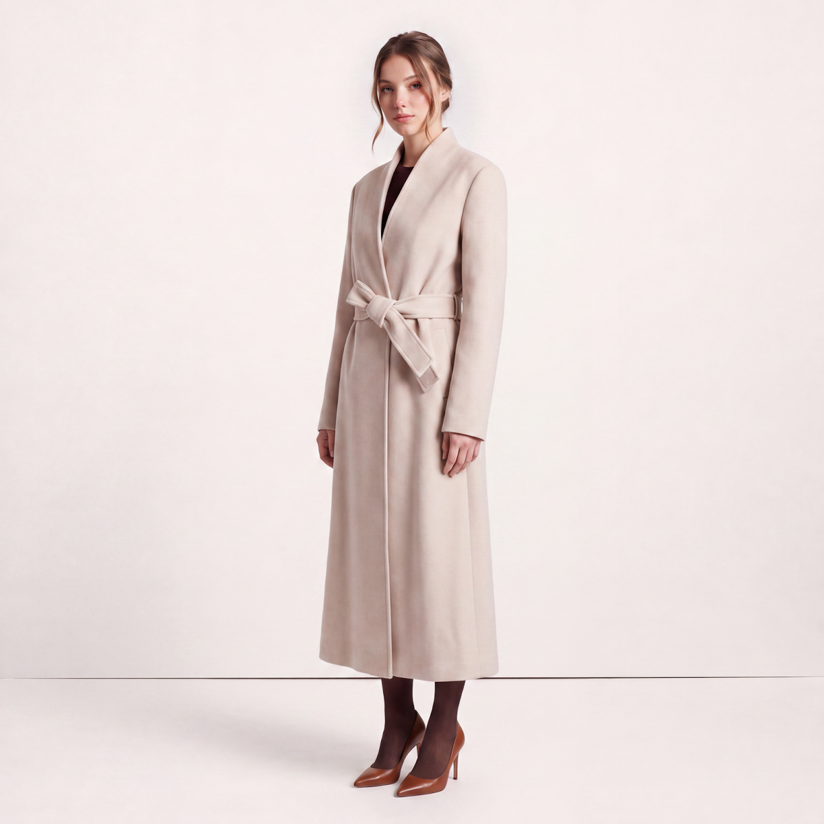 Victoria Oatmeal Wool Coat