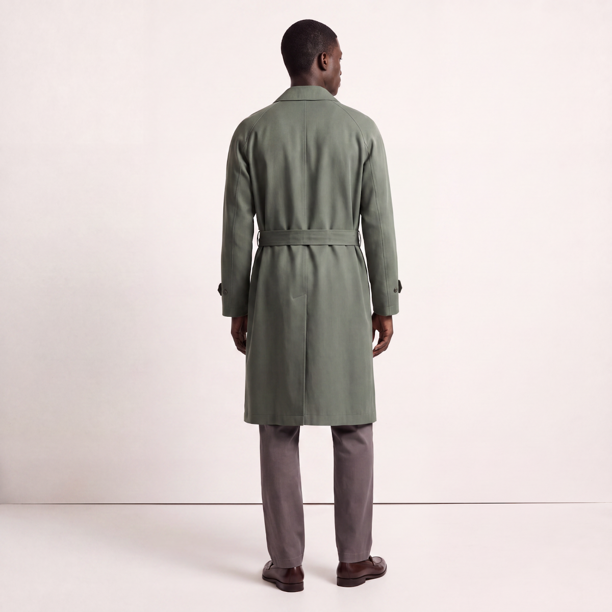 Mayfair Moss Sage Green Trench Coat