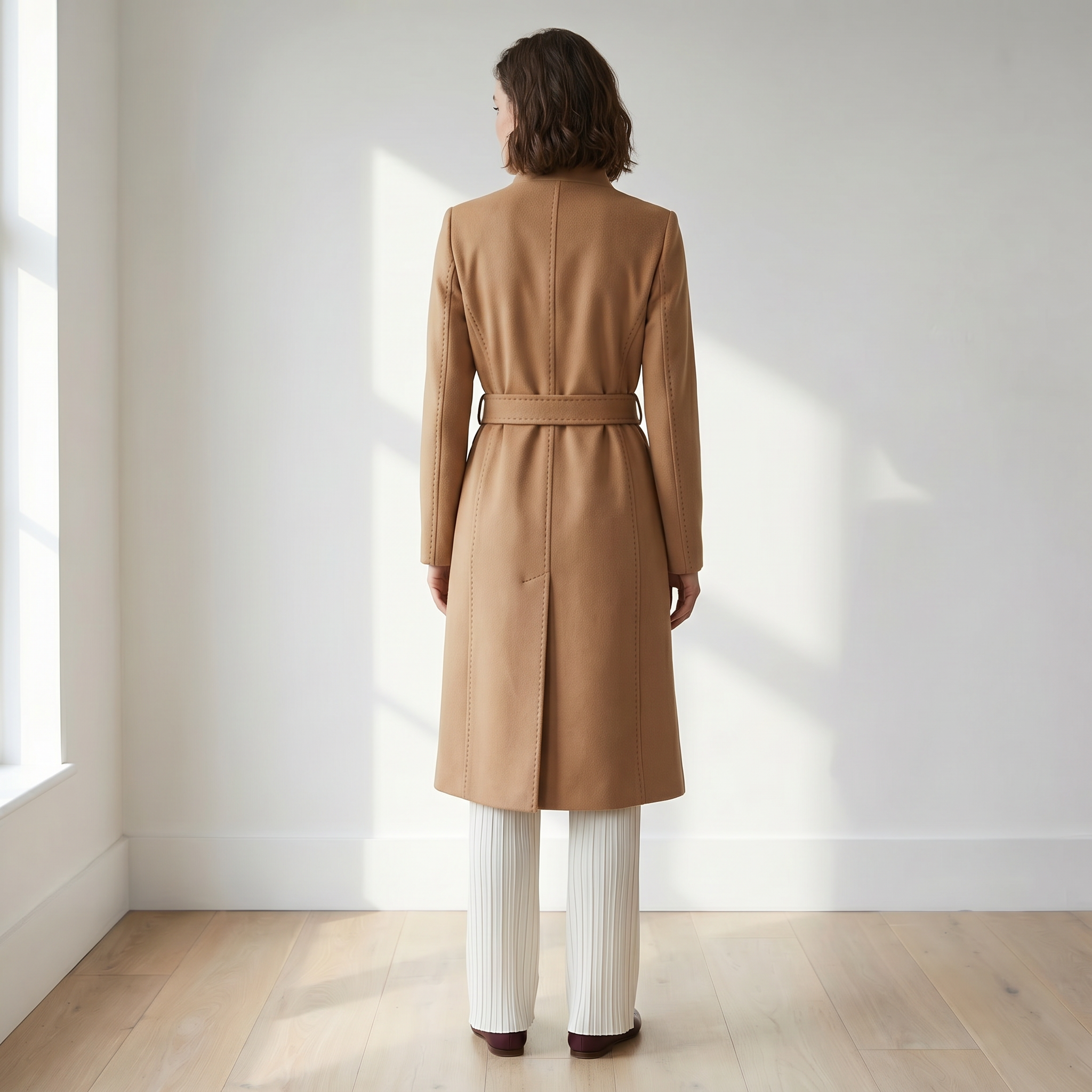 The Elara | Cappotto Maxi 100% Cashmere Puro - Cammello